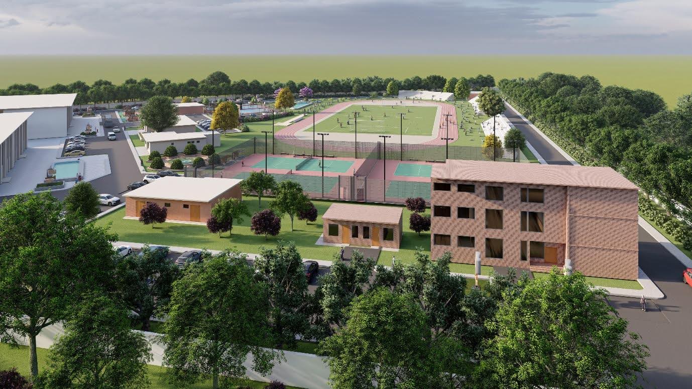 Overall site plan aerial view